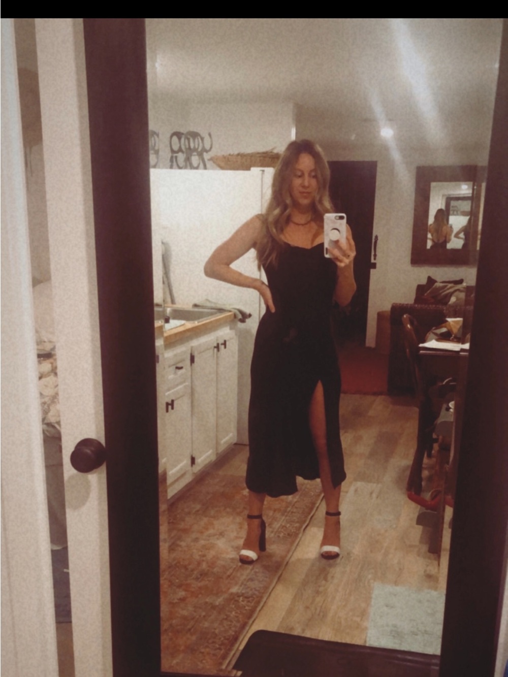 RESA Madison Slip Black Midi Dress